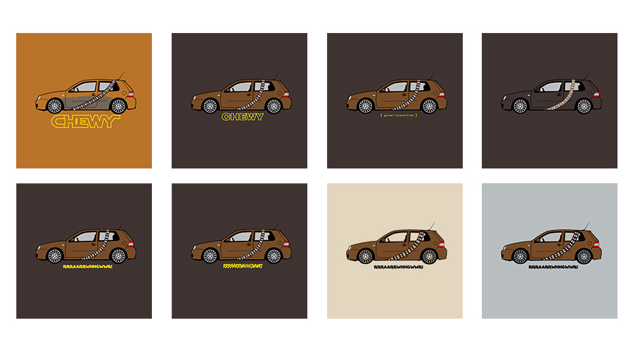 examples of in-progress development of my first design