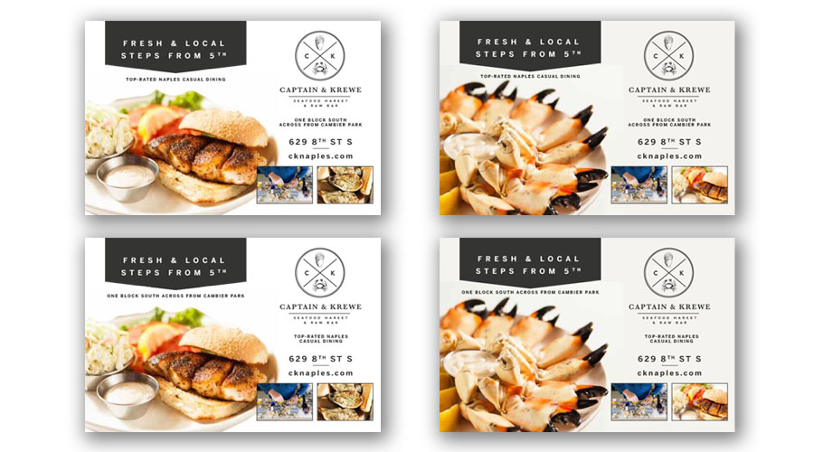 images showing the further development of the print ad design