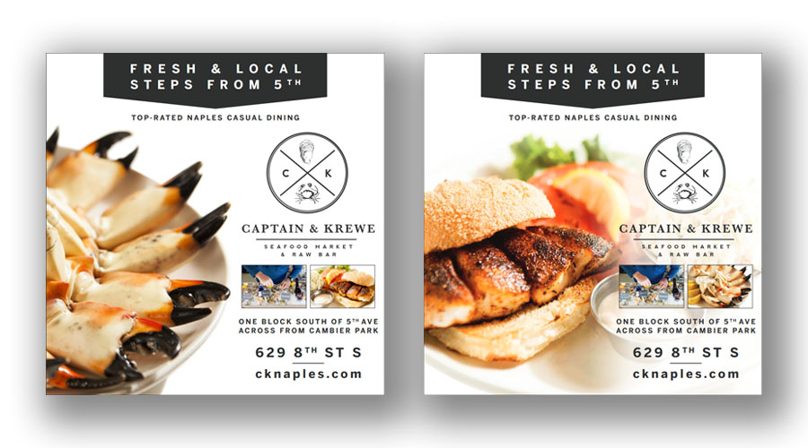 images of the alternate one-third page versions of the ad design