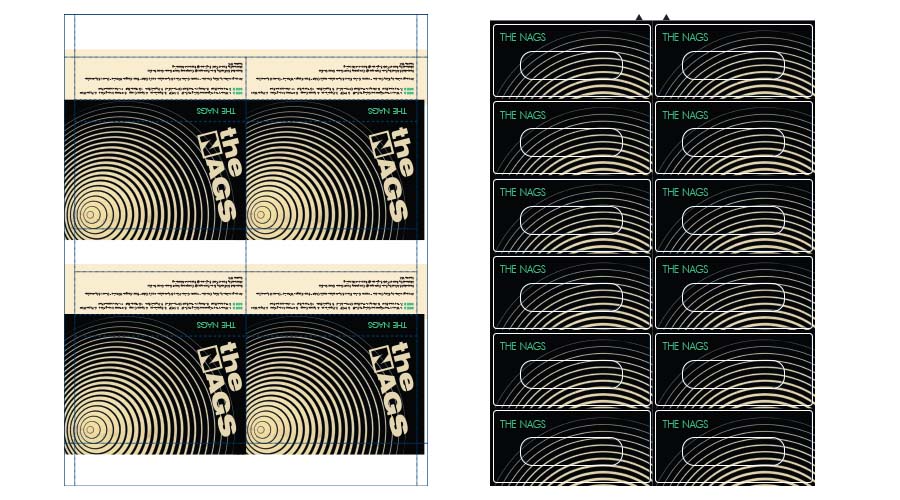 example images of the completed templates ready for printing